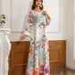 Robe Longue Kaftan Fleurie Élégante
