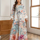 Robe Longue Kaftan Fleurie Élégante